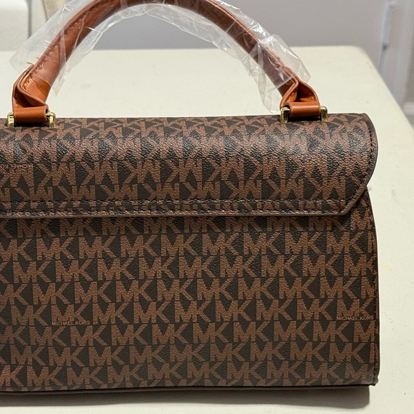 Michael Kors Brown Logo Messenger Bag - Picture 7 of 9